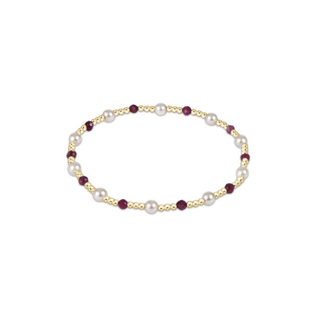 Pearl Sincerity Pattern 4mm
Bead Bracelet - Ruby