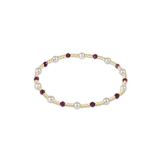 Pearl Sincerity Pattern 4mm
Bead Bracelet - Ruby