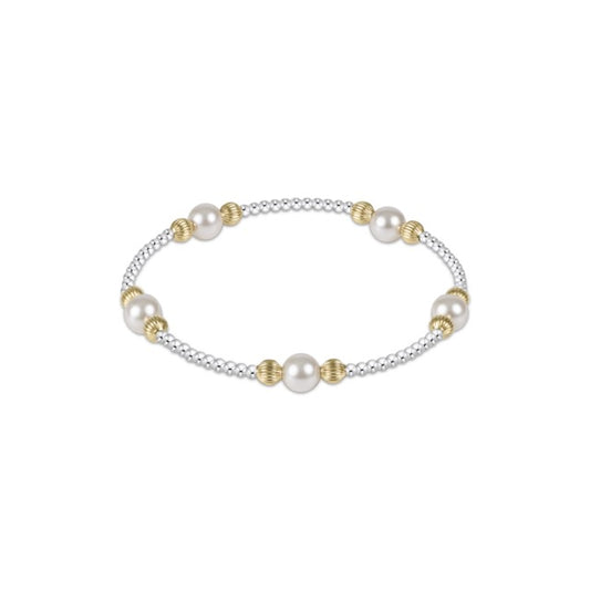 Purpose Dignity Pearl 6mm Bead Bracelet - Mixed Metals