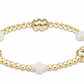 Signature Cross Admire Gold Pattern 3mm Bead Bracelet