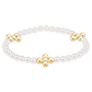 Beaded 4mm Gold Signature Cross 4mm Pearl Bracelet