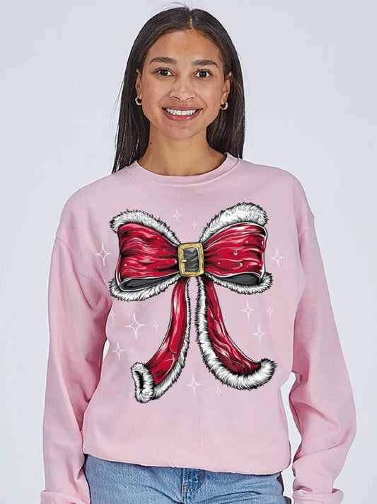Santa Bow Crewneck