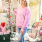 Santa Pink All Over Crewneck