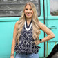Up To Fate Embroidered Navy Top