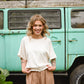 Cream Via Short Sleeve Top