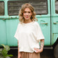 Cream Via Short Sleeve Top