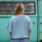 Blue Via Short Sleeve Top