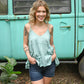 Aqua Peplum Tank
