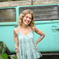 Aqua Peplum Tank