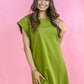 Green Studded Sleeve Dress -
