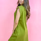 Green Studded Sleeve Dress -