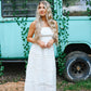 White Eyelet Midi Tube Smocking Dress