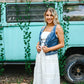 White Eyelet Midi Tube Smocking Dress