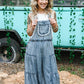 Lace Tiered Denim Jumpsuit