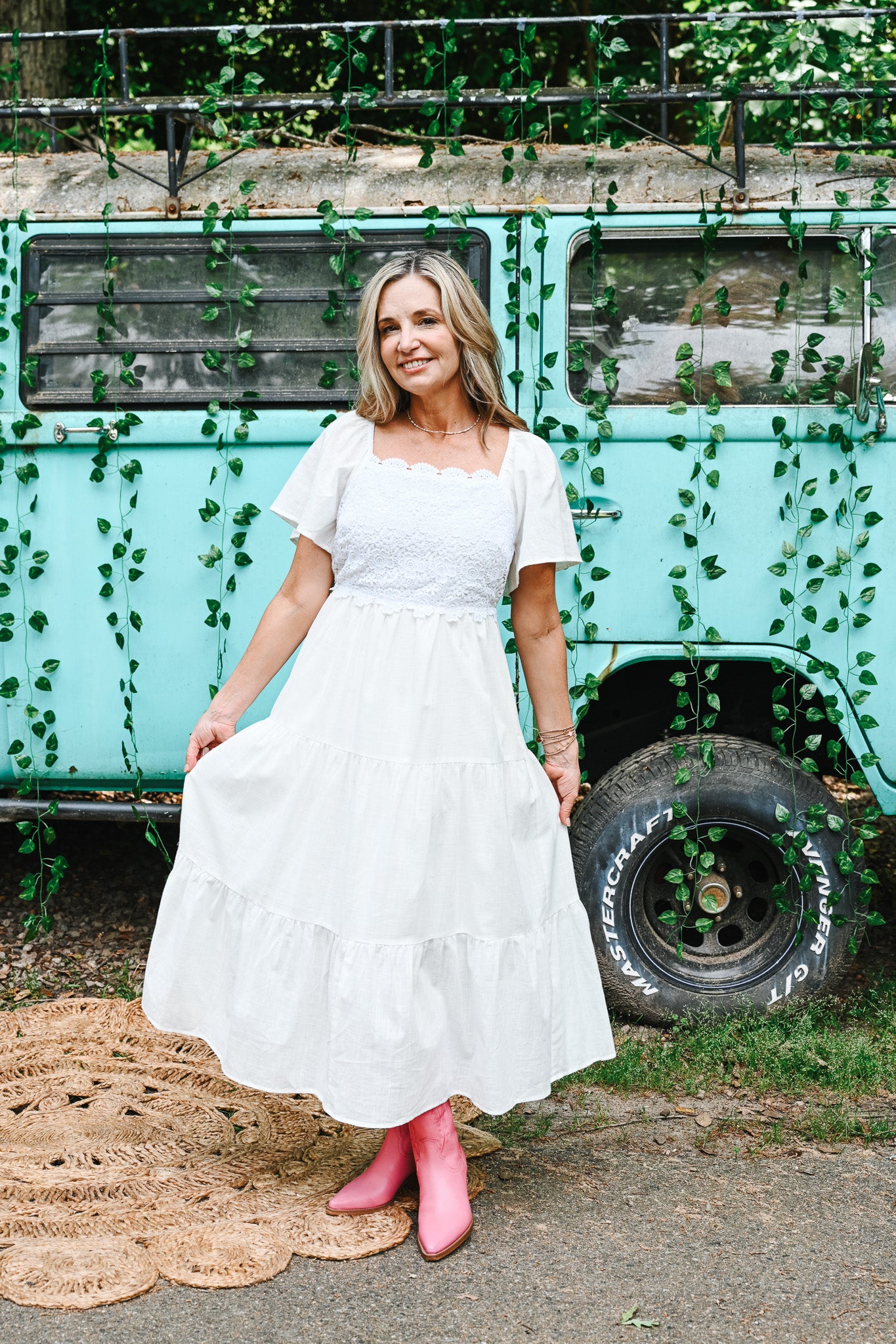 Next Chapter White Midi Dress