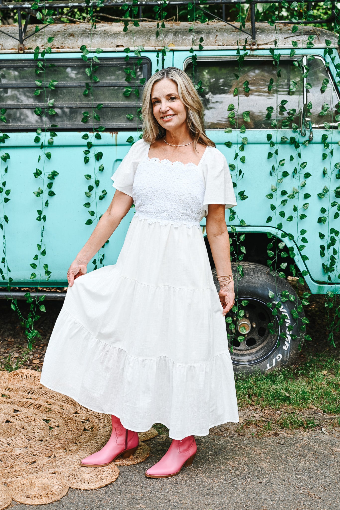 Next Chapter White Midi Dress