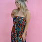 Abstract Tie Strapless Maxi -