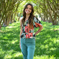 Field Of Poppies One Shoulder Top -