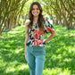 Field Of Poppies One Shoulder Top -