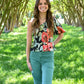 Field Of Poppies One Shoulder Top -