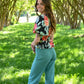Field Of Poppies One Shoulder Top -