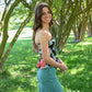 Field Of Poppies One Shoulder Top -