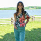 Field Of Poppies One Shoulder Top -