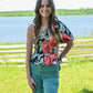 Field Of Poppies One Shoulder Top -