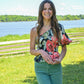 Field Of Poppies One Shoulder Top -