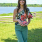 Field Of Poppies One Shoulder Top -