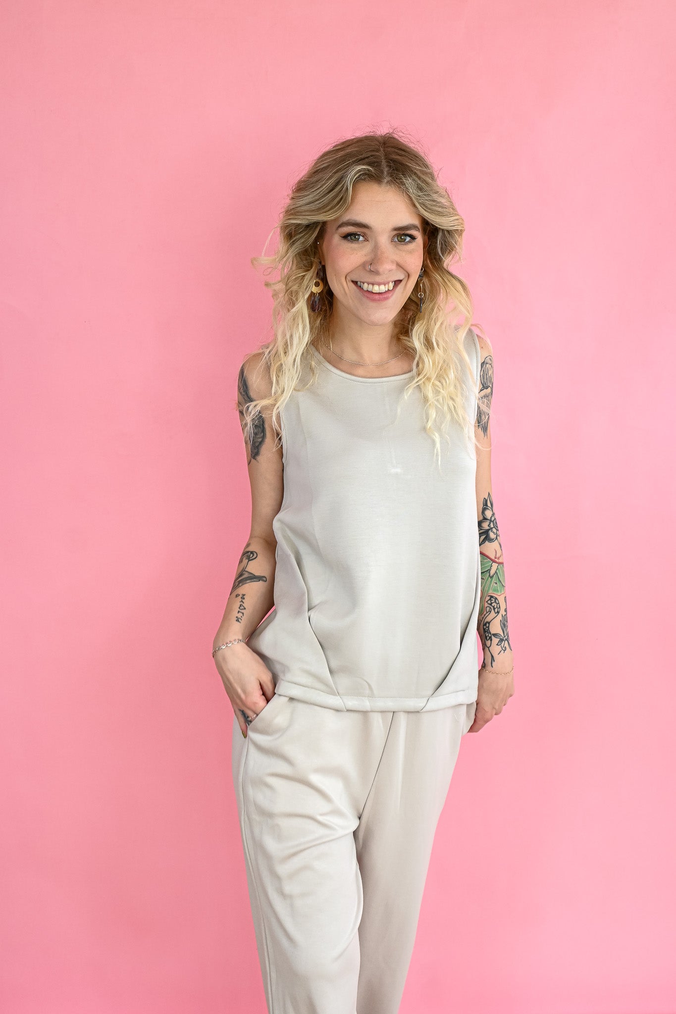 Michelle Pleated Tank -
