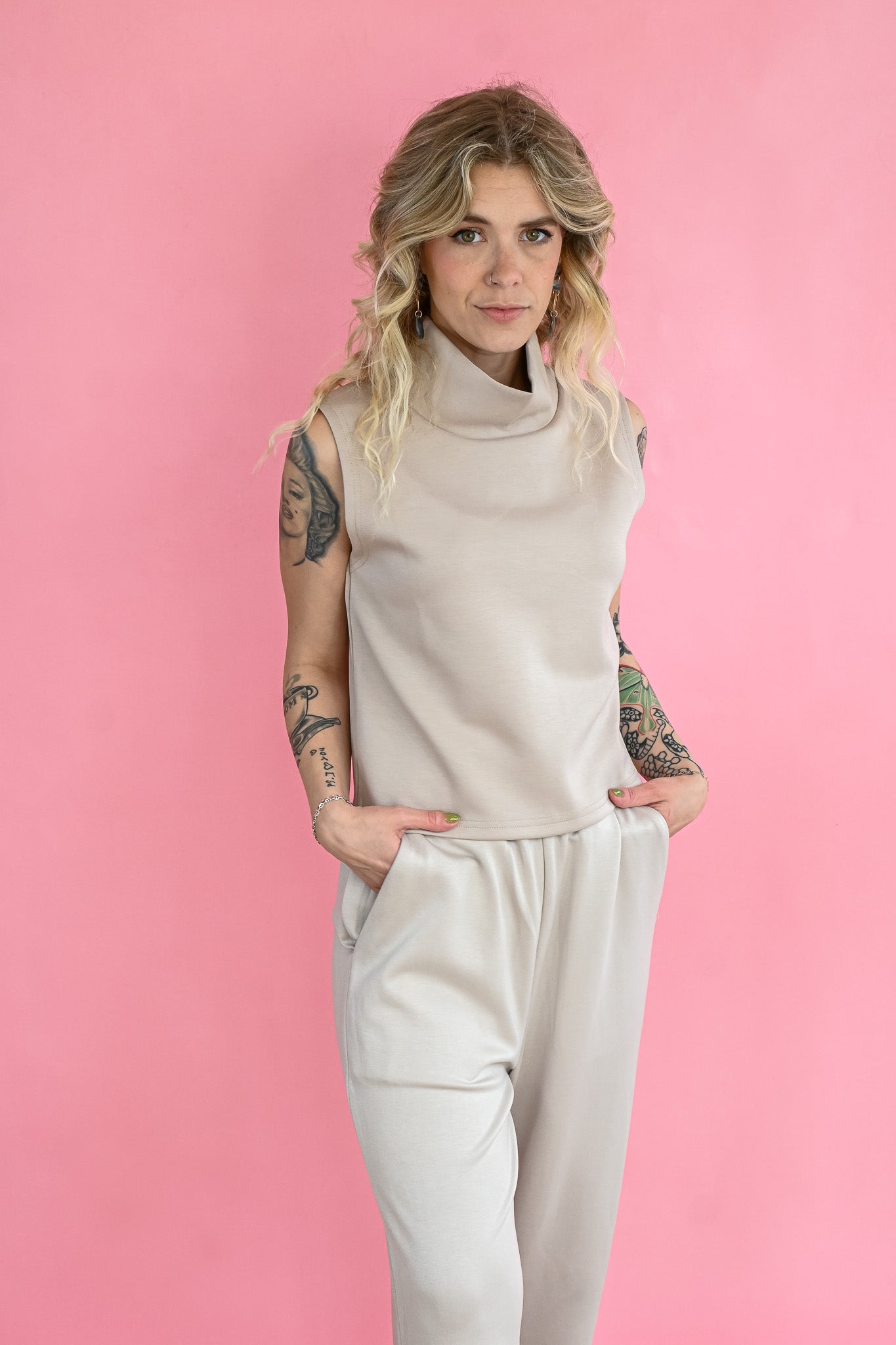 Martha Mock Neck Tank -
