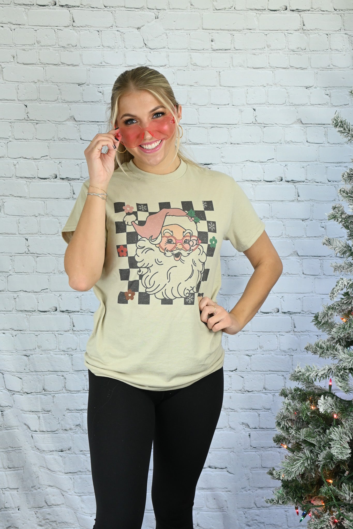 Santa Flower Tee -