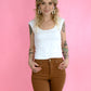 Brown Flare HW TC Jeans -