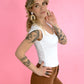 Brown Flare HW TC Jeans -
