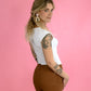 Brown Flare HW TC Jeans -