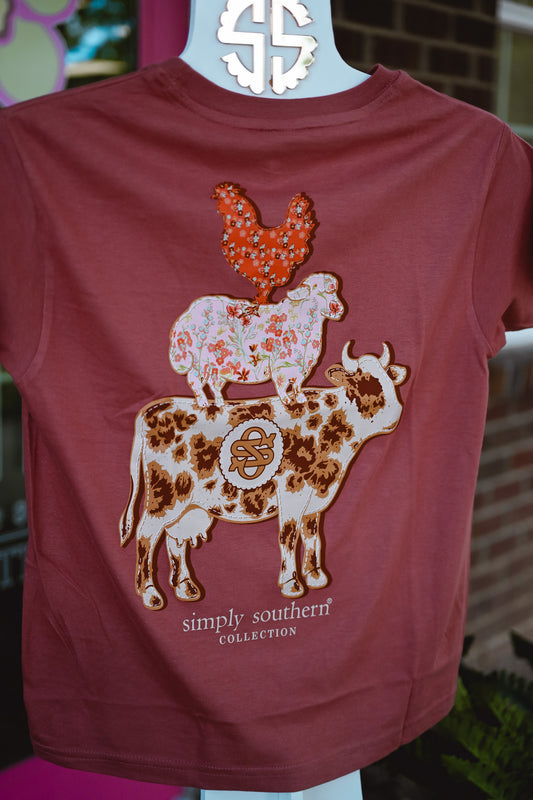 Rooster Sheep Cow Tee