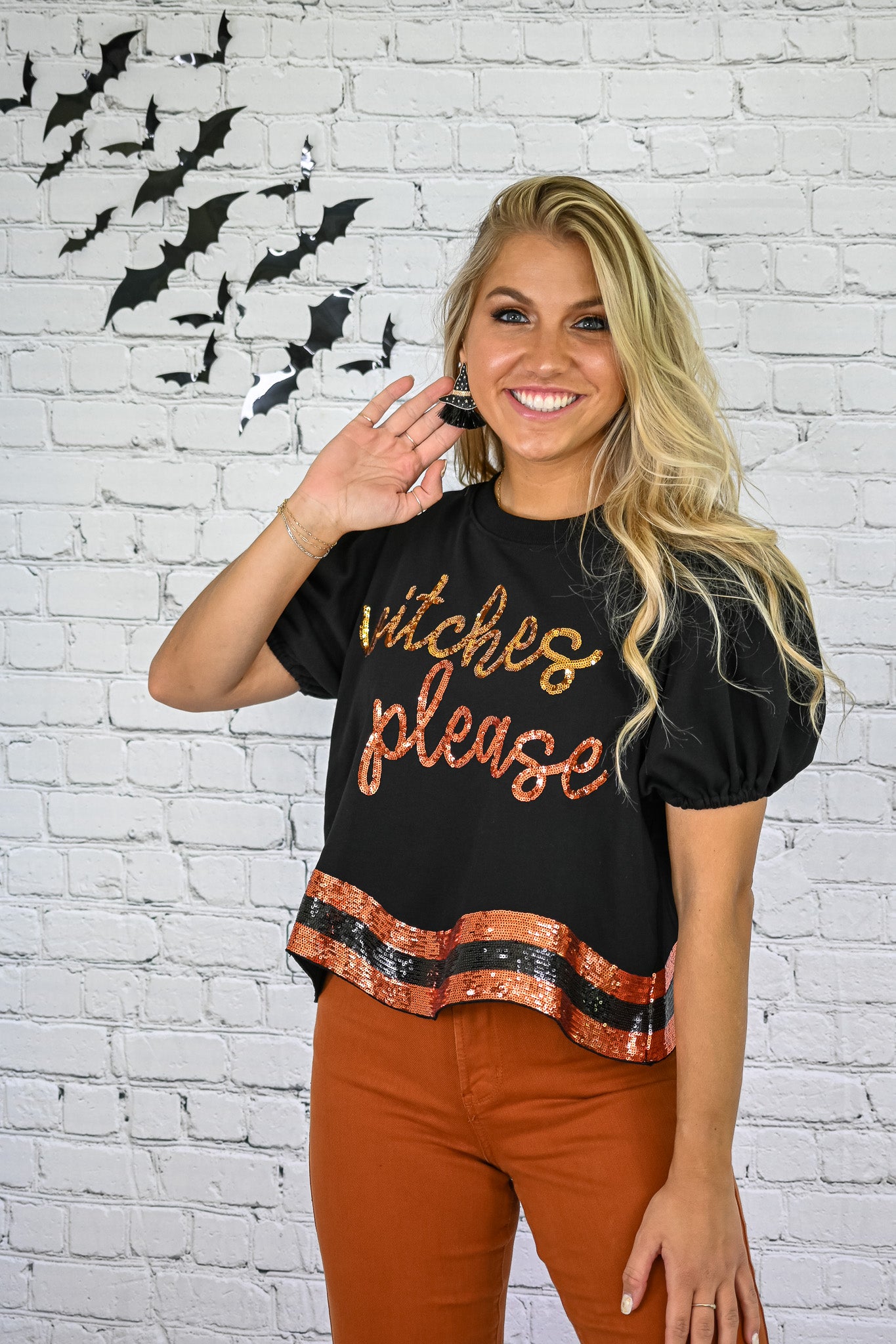 Witches Please Sequins Top -