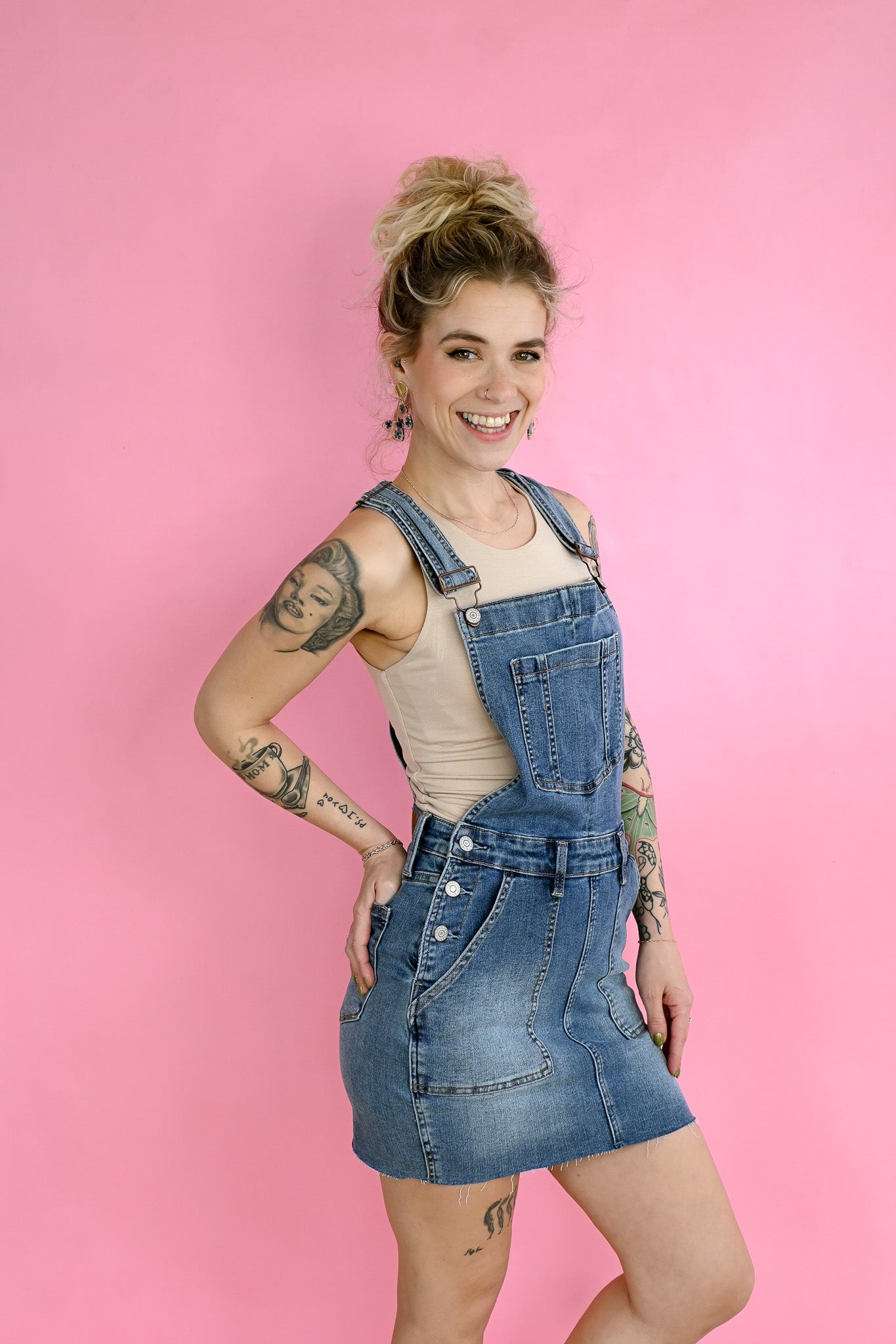 Denim Overall Skirt -