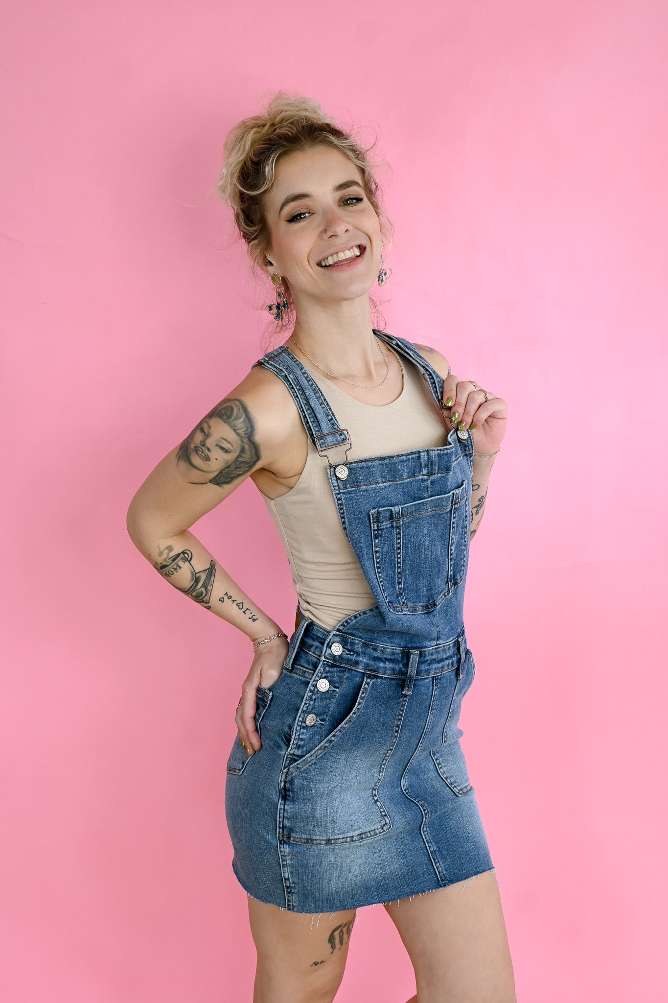 Denim Overall Skirt -