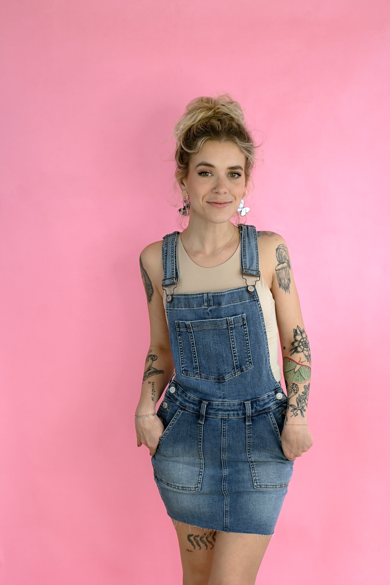 Denim Overall Skirt -