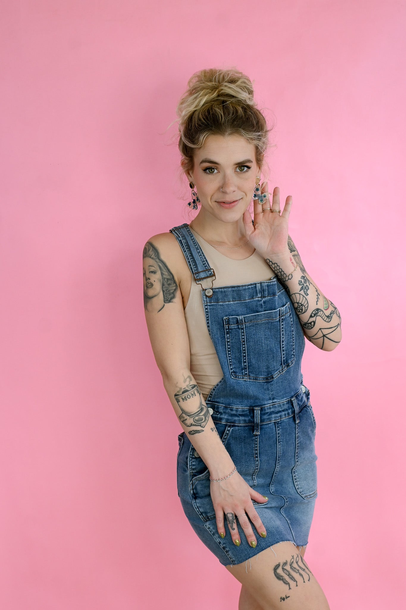 Denim Overall Skirt -