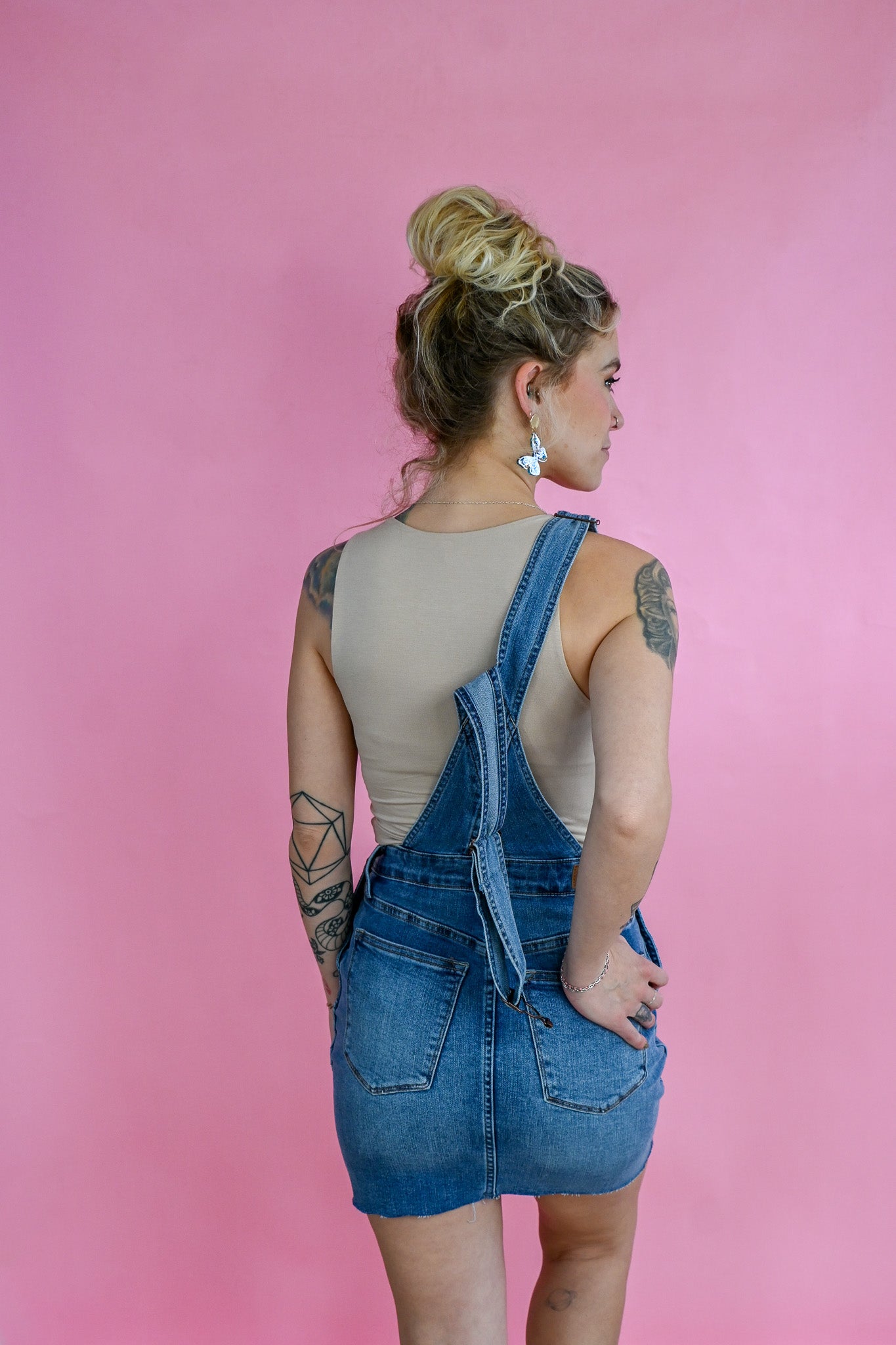 Denim Overall Skirt -