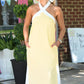 Kennedy Lemon Tie Halter Dress