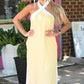 Kennedy Lemon Tie Halter Dress