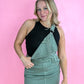 Sage Skirt Overalls -