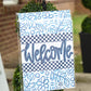 Blue and White Welcome Glam
