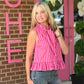 Mindie Striped Tie Blouse
