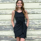 Black Kira Cabo Wrap Dress