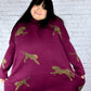 Returning Fan Fav Plum Cheetah Sweater -